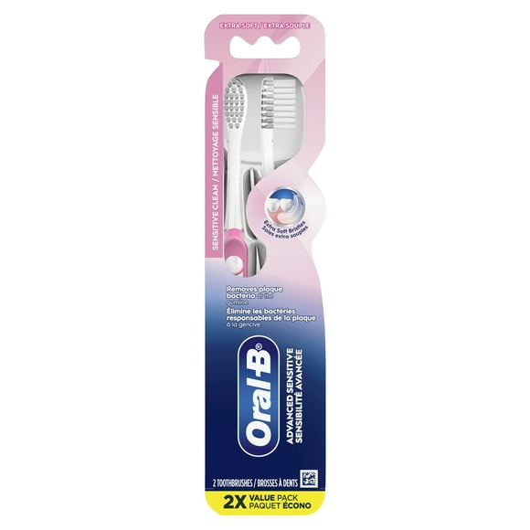 Oral-B Sensi-Soft Toothbrushes, Ultra Soft, 2 Count