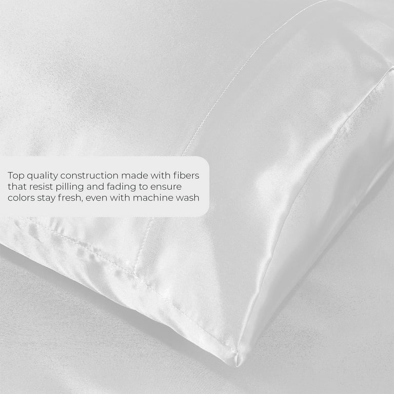 Satin Sheets Queen [4-Piece, White] Hotel Luxury Silky Bed Sheets - Extra  Soft 1800 Microfiber Sheet…See more Satin Sheets Queen [4-Piece, White]