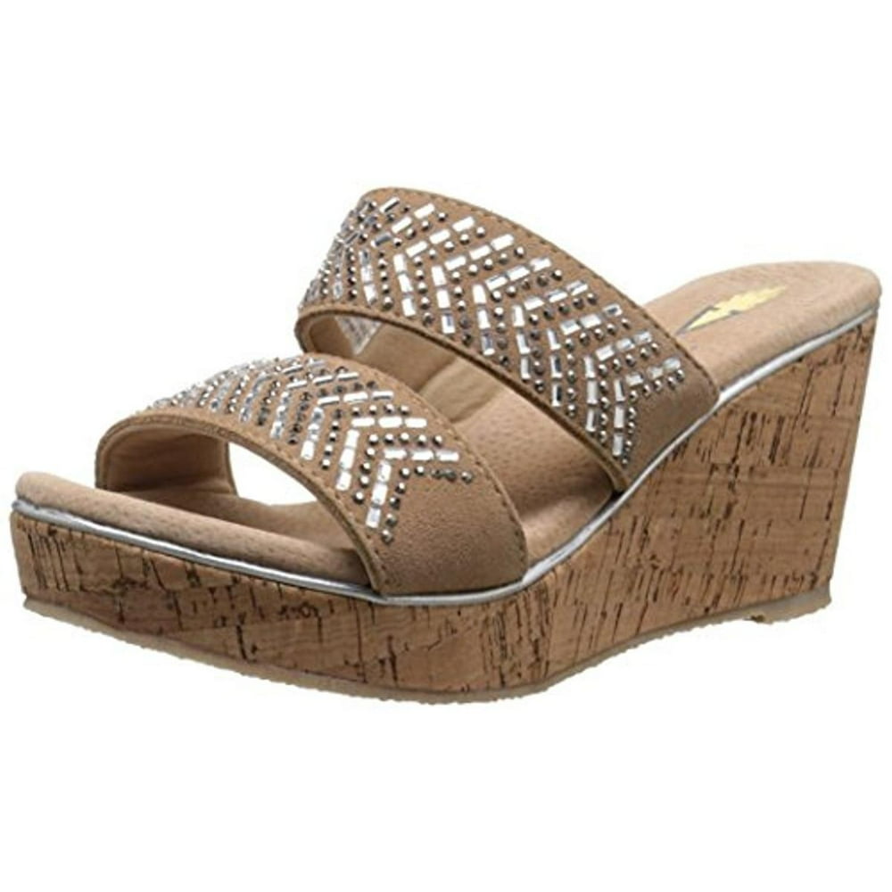 embellished wedge heels