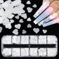 thumbnail image 2 of Lentejuelas para decoración de uñas, holográficas, purpurina, corazón blanco para San Valentín, 2 of 4