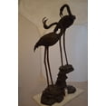 thumbnail image 3 of Nifao Pair of Flamingos Bronze Statue Fountain – Garden Outdoor Decor Sculpture, 33"L x 22"W x 60"H, 3 of 10