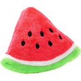 thumbnail image 1 of juguete para mascotas, silbador masticable de peluche, bola triangular de algodón con forma de cachorro de sandía., 1 of 4
