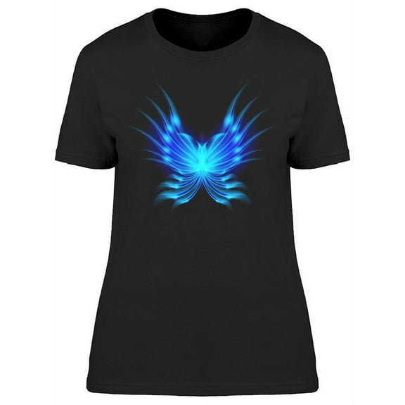 Blue Fire Butterfly T-Shirt Women -Image by Shutterstock, Female Large
