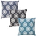 thumbnail image 4 of LR Home Flona Traditional Vintage Cotton Throw Pillows, Black, 20" x 20", Set of 2, 4 of 10