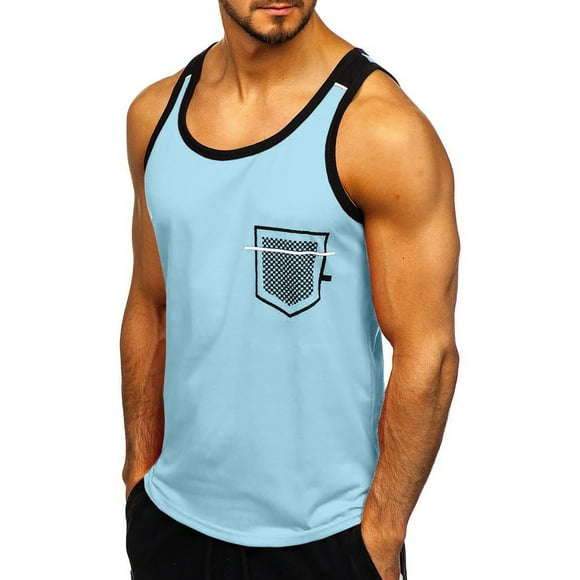 Sleeveless Pocket T Shirts Men