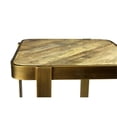 thumbnail image 2 of Amos Square Side Table with Solid Wood Top in Gold, 2 of 2