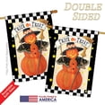 thumbnail image 3 of Breeze Decor BD-HO-H-112070-IP-BO-DS02-US Jack-O-Lantern Witch Fall - Seasonal Halloween Impressions Decorative Vertical House Flag - 28 x 40 in., 3 of 4