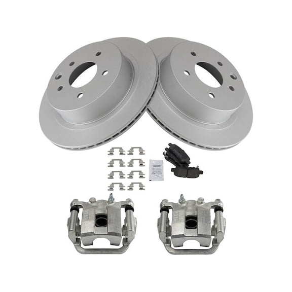 Rear Brake Pad Rotor and Caliper Set - Compatible with 2008 - 2013 Nissan Rogue 2009 2010 2011 2012