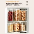 thumbnail image 4 of Airtight Grain Storage Jars, Double Sealed Kitchen Food Containers, Transparent Plastic Design for Pantry Organization, Stackable Dry Goods Canisters, 4 of 11