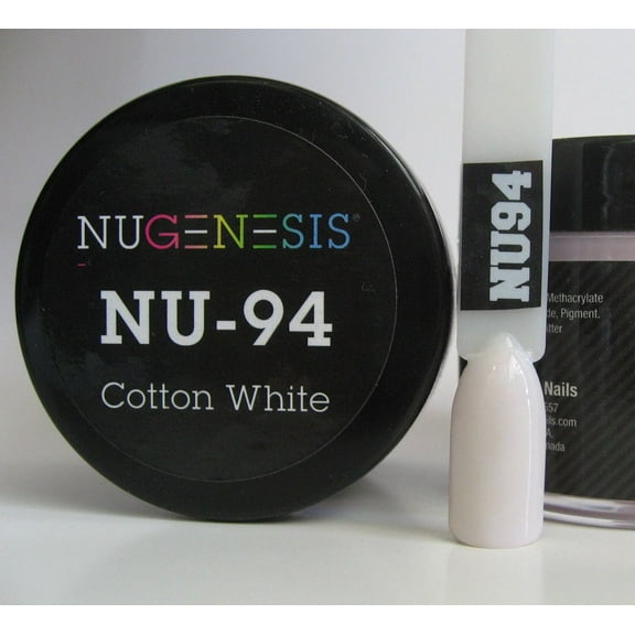 NUGENESIS Nail Color Dip Dipping Powder 1.5oz/43g jar - NU94 Cotton White