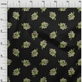 thumbnail image 2 of oneOone Cotton Jersey Black Fabric Leaves & Flower Floral Fabric For Sewing Printed Craft Fabric By The Yard 58 Inch Wide, 2 of 4