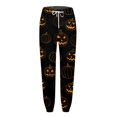 thumbnail image 3 of Women's Casual Fashion Halloween Print Casual Drawstring Elasticated Waist Drawstring Pants, 3 of 4