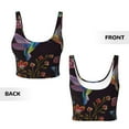 thumbnail image 5 of Fotbe Humming Bird Pattern Womens' Sports Bra Longline Wirefree Padded with Medium Support Sports Moisture-Wicking Workou Vest,Tank Top-XX-Large, 5 of 7