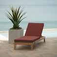 thumbnail image 2 of ARDEN Foam Outdoor Double Welted Chaise Lounge Cushion, 21 x 72, made with ProFoam, Rain-proof, Fade Resistant, Chili Pepper Red Woven Solid, 2 of 9