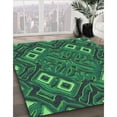 thumbnail image 3 of Ahgly Company Machine Washable Indoor Square Transitional Dark Blue Grey Blue Area Rugs, 7' Square, 3 of 7