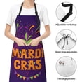 thumbnail image 6 of Uemuo Mardi Gras2 Pattern Waterproof Apron Adjustable Dishwasher Apron- Apron for Women Men Heavy Duty Work Apron for Dishwashing Chemical Lab, 6 of 9