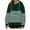 Army Green, variant on Fashion Hoodies for Women Pullover Plus Size Loose Fitting Solid Color Long Sleeved Hoodie Sports Top