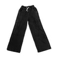 thumbnail image 4 of Kogui Jeans for Teens Baggy Boys Casual Straight Leg Baggy Jeans Kids Elastic Waist Loose Denim Pants Size 12-13 (Black,12-13 Years), 4 of 6