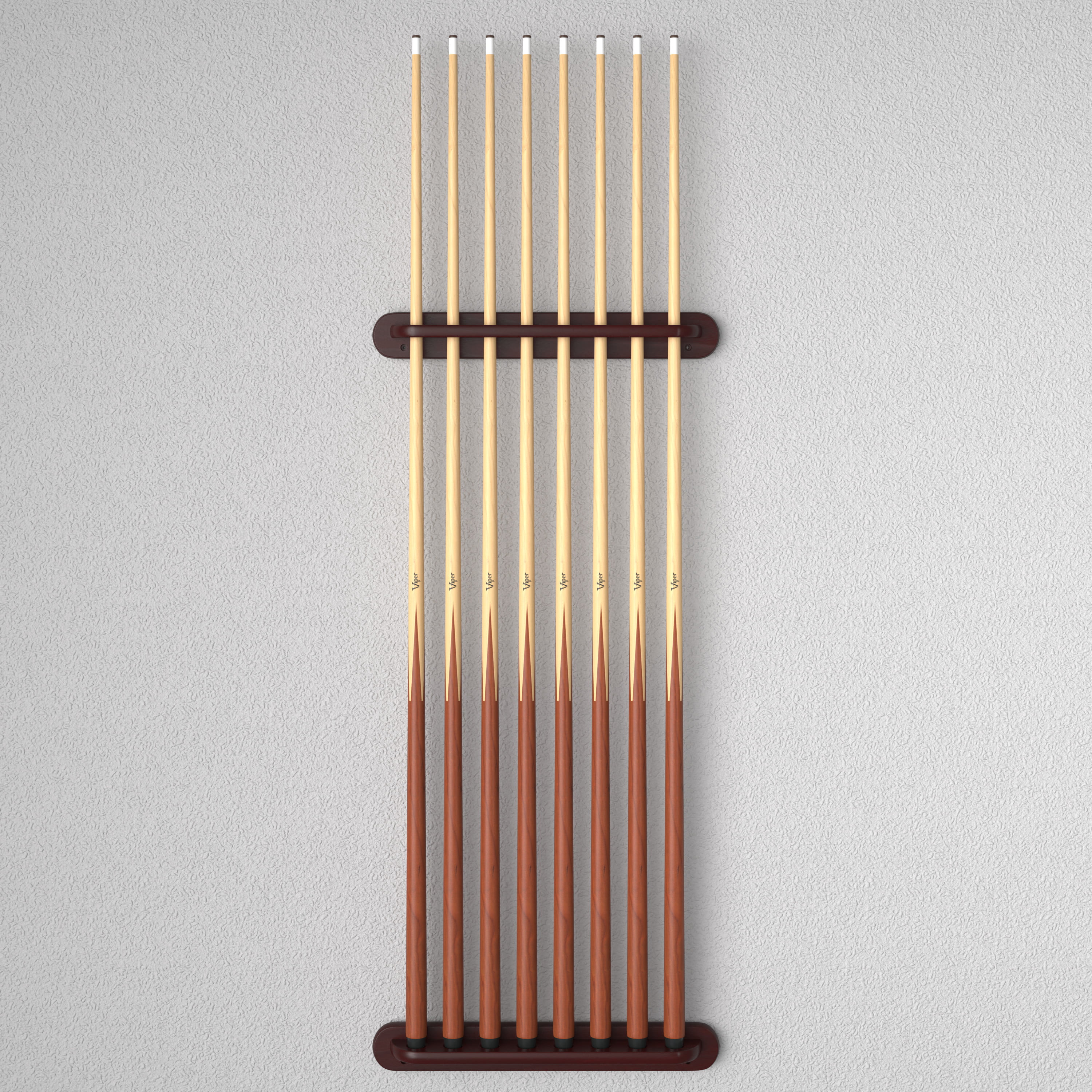 2pc 12 Pool Cue Wall Rack With Holes for sale online 