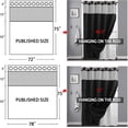 thumbnail image 6 of AllWays Plaza No Hook Shower Curtain with Snap in Liner Set Less Time Black Waffle Shower Curtain for Bathroom 75" L x 78" W, 6 of 14