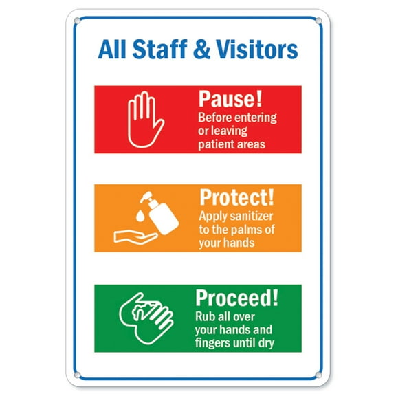 SignMission OS-NS-P-1218-25565 OSHA Notice Sign - All Staff & Visitors