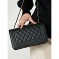 thumbnail image 3 of Black Vegan Leather Crossbody Handbag, 3 of 4