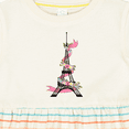 thumbnail image 4 of Inktastic Eiffel Tower in Paris with Flowers and Pink Banner Girls Baby Dress, 4 of 5
