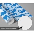 thumbnail image 6 of S4Sassy Peel and Stick Wall Covering, Monochrome Seahorse Waves Removable Wall Wrap - Blue Instant Walls Makeover Mural for Bathroom, Laundry Room, Closet - Self-Adhesive Wallpaper Vinyl -25"x360", 6 of 8