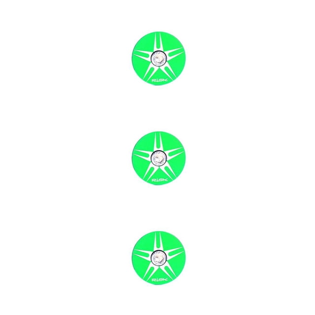 ZLight RISK Professional Rustproof Headset Cover Waterproof Exquisite Wear-resistant 28.6mm Front Fork Cycling Headset Accessories Green Star Thorn 3Set