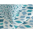 thumbnail image 4 of Ambesonne Teal Quilted Bedspread Set 3 Pcs, Abstract Mosaic Blue Tones, King Size, Slate Blue Turquoise, 4 of 5