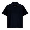 thumbnail image 2 of Klisyaur Fashion Shirt for Mens V Neck Short Sleeve Summer Solid Color Tops Breathable Comfortable Fashion Tee, 2 of 4