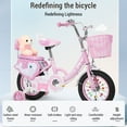 thumbnail image 2 of Vélo pour Enfants 12-20 Po Bicyclette pour Filles de 3 à 13 Ans avec Roues Stabilisatrices Panier Filet de Protection Roue Fash, 2 of 7