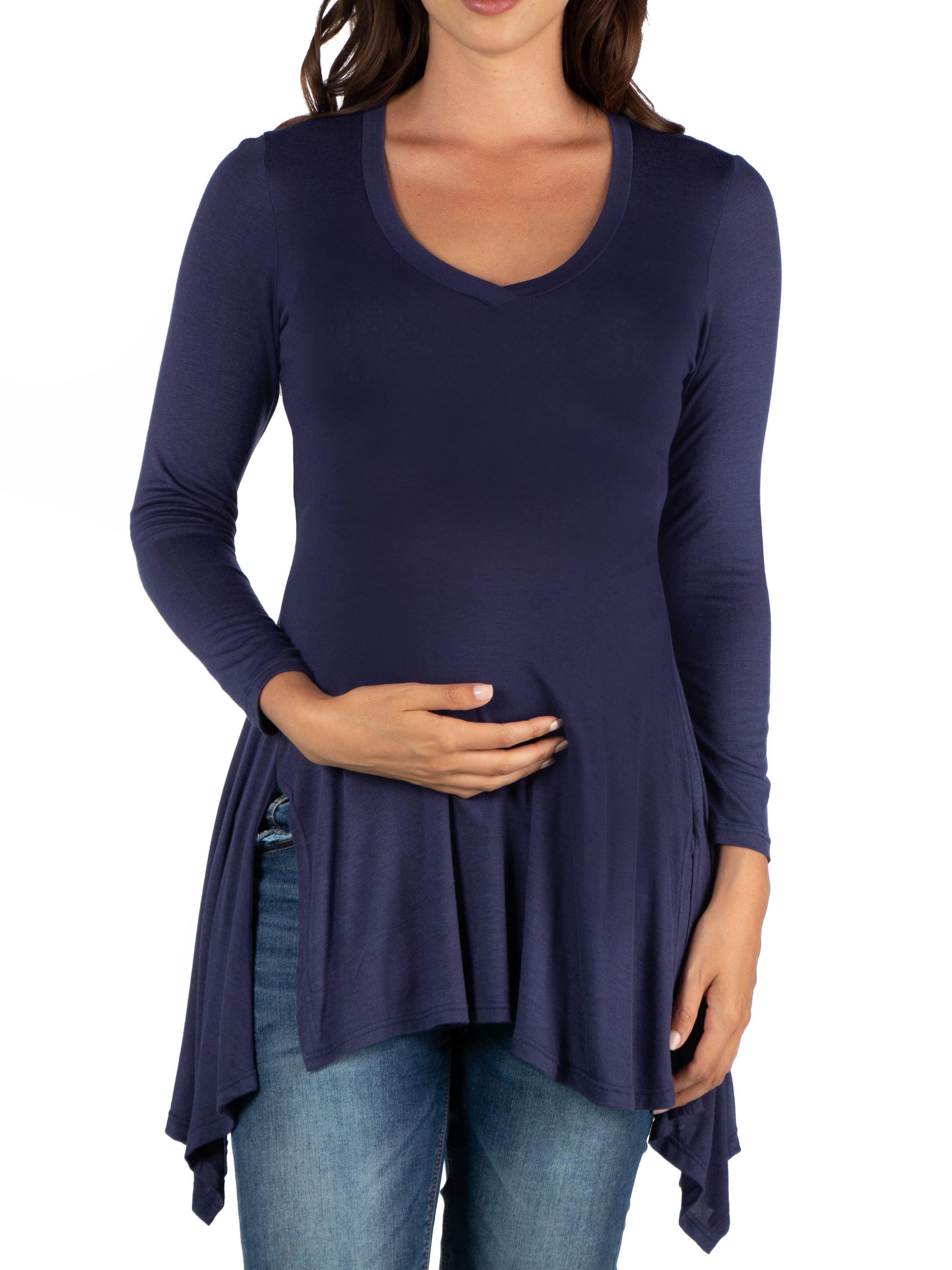 black maternity tunic