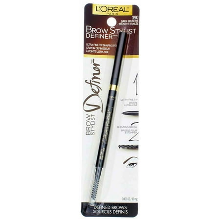 L'Oreal Brow Stylist Definer Pencil, Dark Brunette 0.003 oz (Pack of 2)
