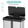 thumbnail image 4 of BeesClover Automatic Motion Sensor Trash Can, 60 Liter/16 Gallon Touchless Smart Garbage Bin with Soft-Close Lid, Large Capacity Waste Basket for Kitchen, Office, Living Room, 4 of 7