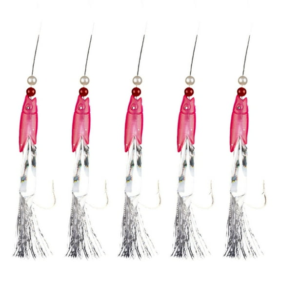 PASILI Fishing For Herring 5Pcs Lure Rig Set With 5 Hooks For Deep Sea Mastery