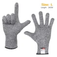 thumbnail image 2 of Level 5 Safety Anti Cut Gloves High-strength Industry Kitchen Gardening LE Anti Cut Proof Gloves Grey Black, 2 of 7