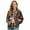 Black-Hedgehog Flower, variant on Butterfly Printed Jackets for Women Long Sleeve Outwear V Neck Sweatshirts Zipper Coat for Fall Winter, 3XL