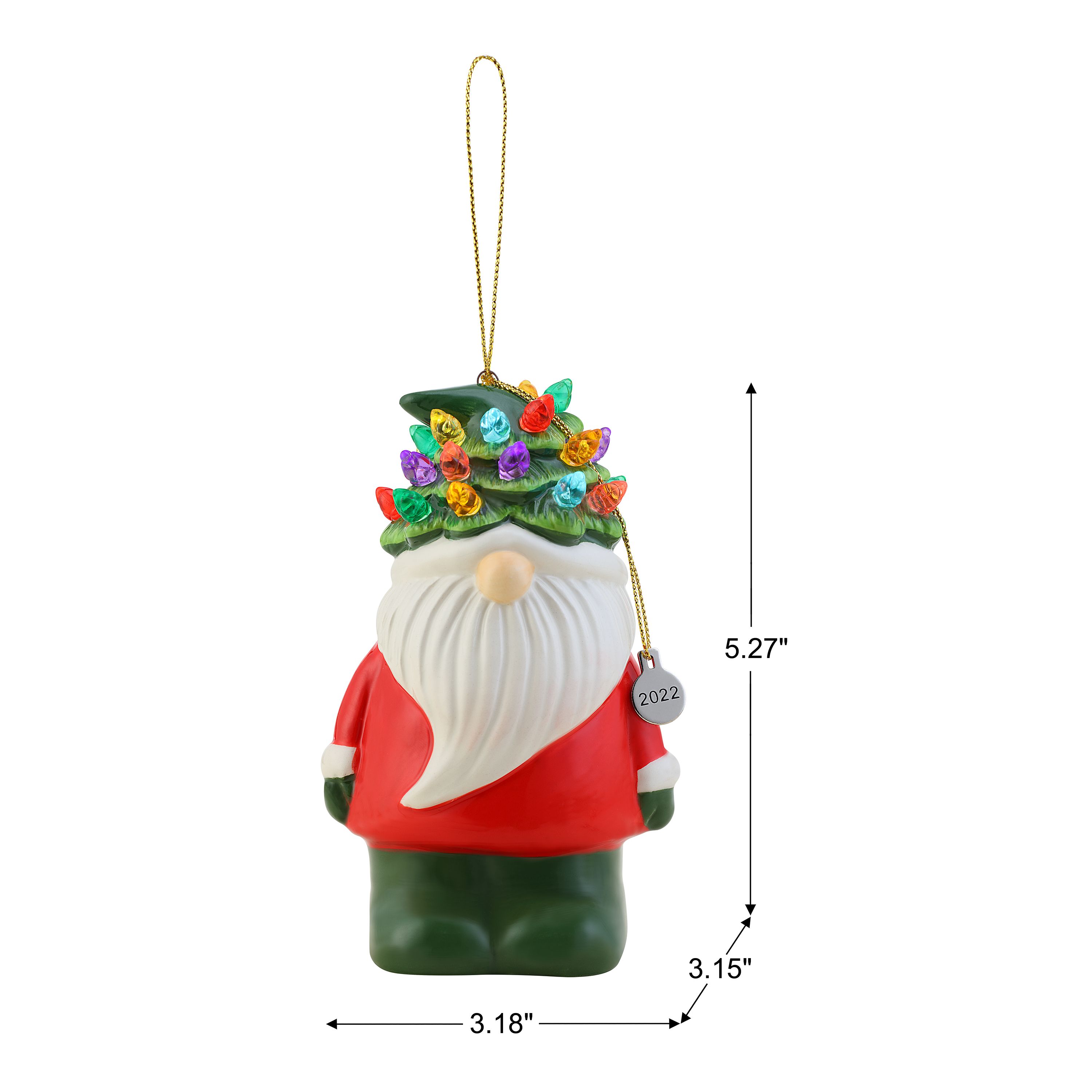 Mr. Christmas 6pc Assorted 5" Ceramic Gnomes Decoration, Red