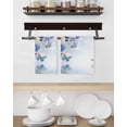 thumbnail image 3 of Blue Purple Floral Kitchen Dish Towels for Drying Dishes Set of 2, Ombre Butterflies Modern Art Spring Waffle Weave Microfiber Hand Tea Bathroom Towels Quick Dry & Absorbent Towel 15.7x23.6, 3 of 7