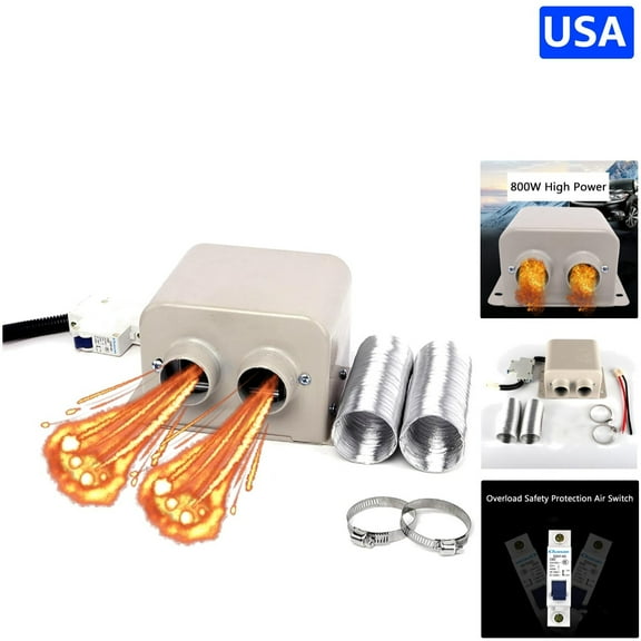 Efficient 12V 800W Defroster & Portable Heater for Cars, Trucks & UTV