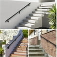 thumbnail image 7 of Stair Railing Indoor Metal Hand Rails for Indoor Stairs 1.5" Pipe Aluminum Wall Mounted Indoor/Outdoor Handrail for Steps Black Industrial Handrail for Stairs 5ft, 7 of 7