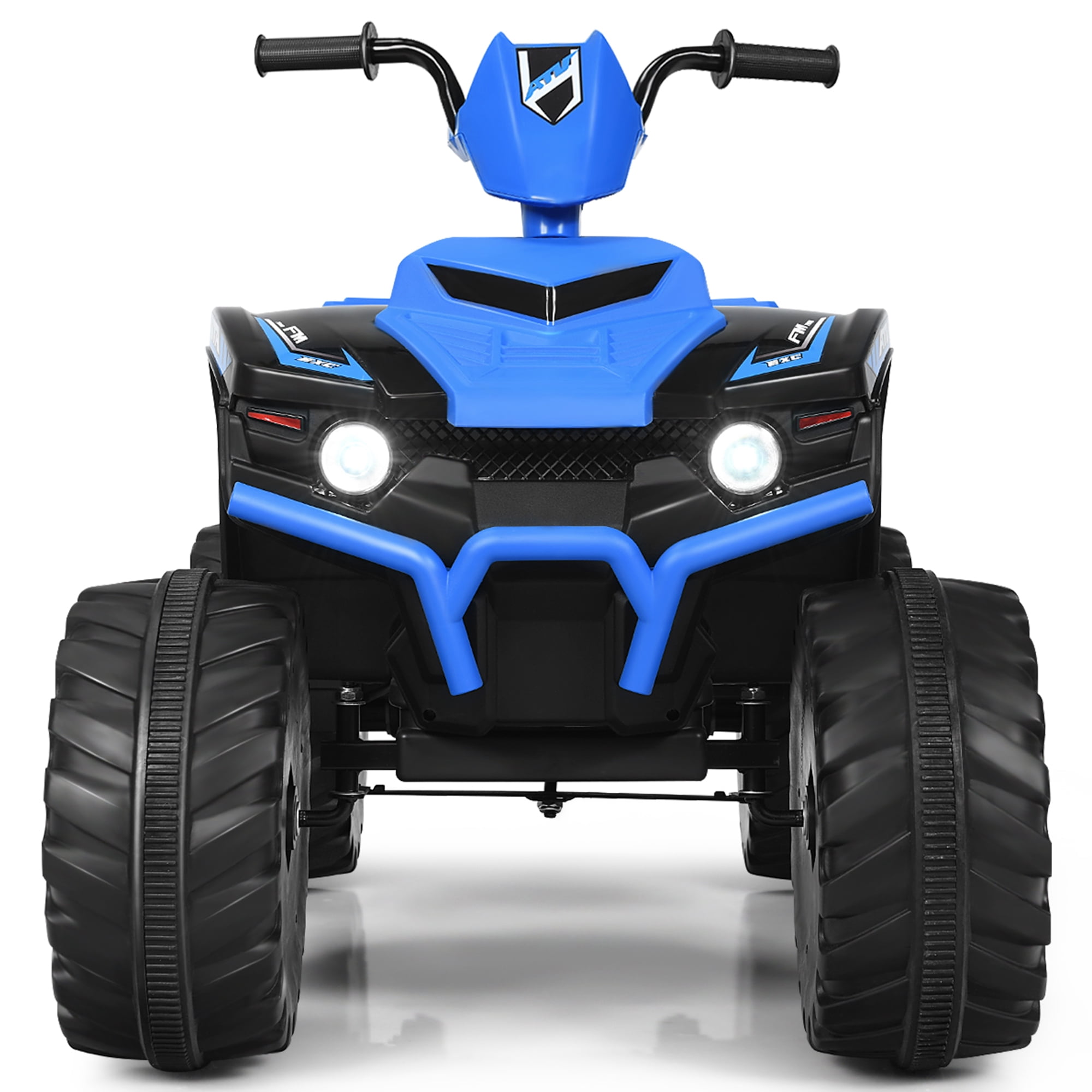 Gymax 12V Electric Kids Ride On Car ATV 4-Wheeler Quad w/ Music LED Light Navy