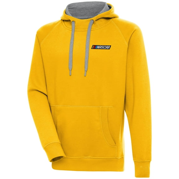Men's Antigua  Gold NASCAR Victory Pullover Hoodie