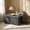 Dark Grey, variant on Sumdeal Tufted Storage Ottoman with Nailhead Trim - Camel Upholstered Footstool