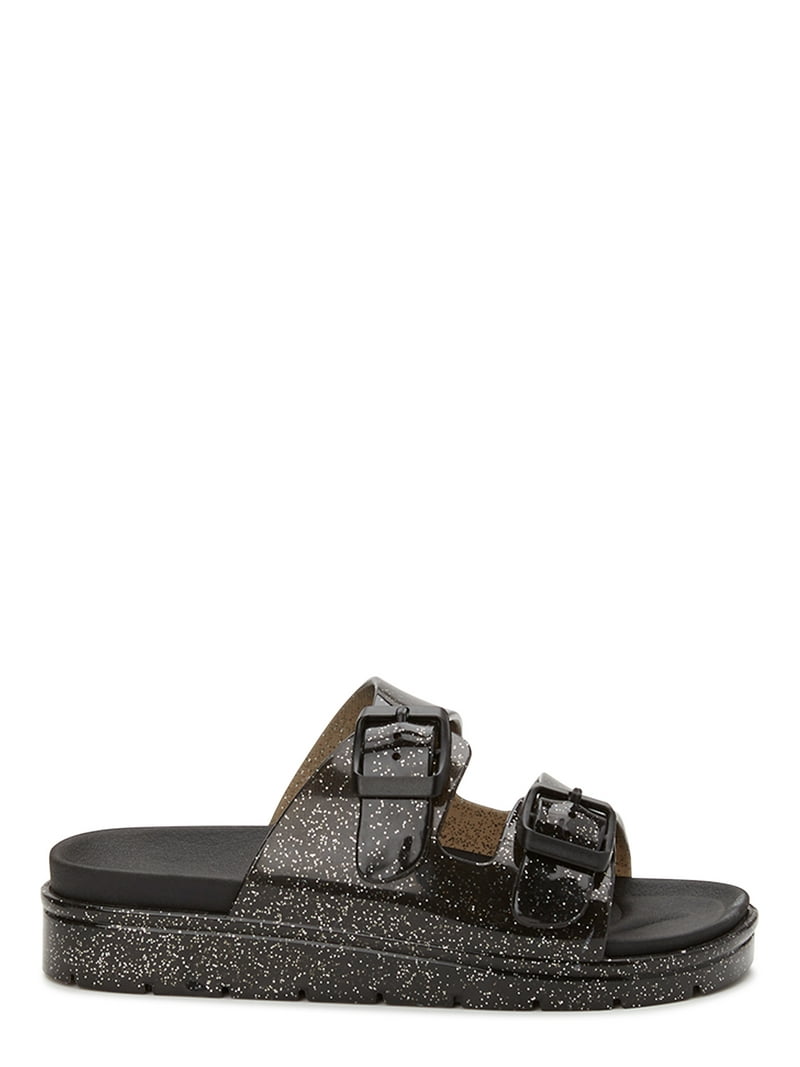 Jelly Slides Double Buckle Jelly Sandals Wonder Nation Girls Jelly