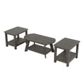 thumbnail image 2 of WestinTrends Tuscany 3-Piece HIPS Outdoor Adirondack Coffee Table and Two Side Table Set, Charcoal Gray, 2 of 5