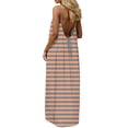 thumbnail image 5 of PNTUTB Summer Women's Fashion Striped Casual Loose Comfortable Sleeveless Backless Spaghetti Strap Maxi Dress, 5 of 6