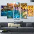 thumbnail image 1 of Design Art Turquoise Water And Sunny Beams Landscape Photo Canvas Art Print, 1 of 3