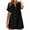 Black., variant on Akafmk Summer Dresses for Women Casual Dresses,Solid Color V-Neck Short Dress Short Sleeve Mini Dresses Cotton Linen T Shirt Dresses